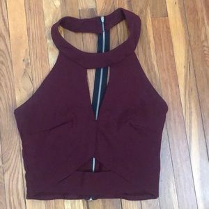 Crop top wine color